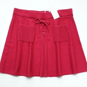 NWT Candie’s Sweater Skater Skirt Red